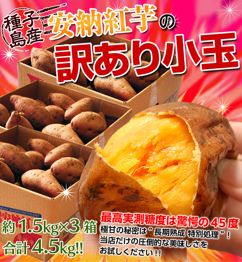 安納紅芋訳あり小玉 約4.5kg