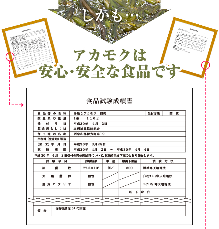 食品試験成績書