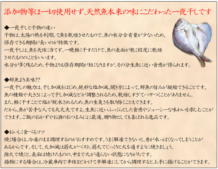 一夜干しについて